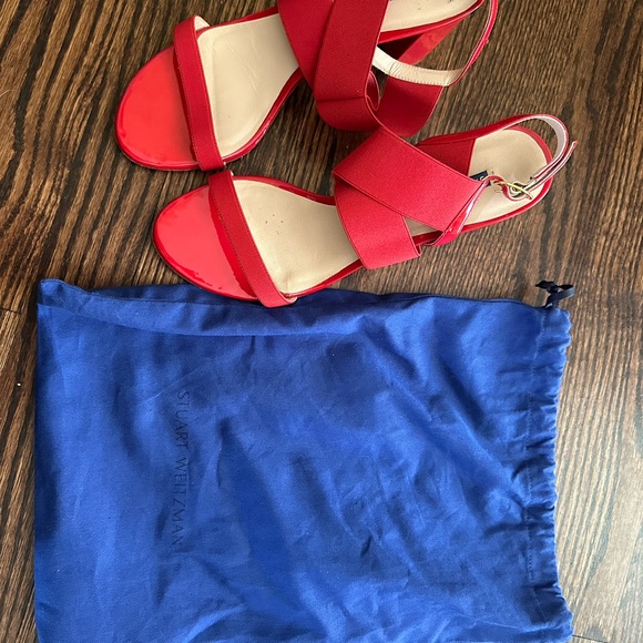 RED STUART WEITZMAN SANDLAS - Picture 5 of 5